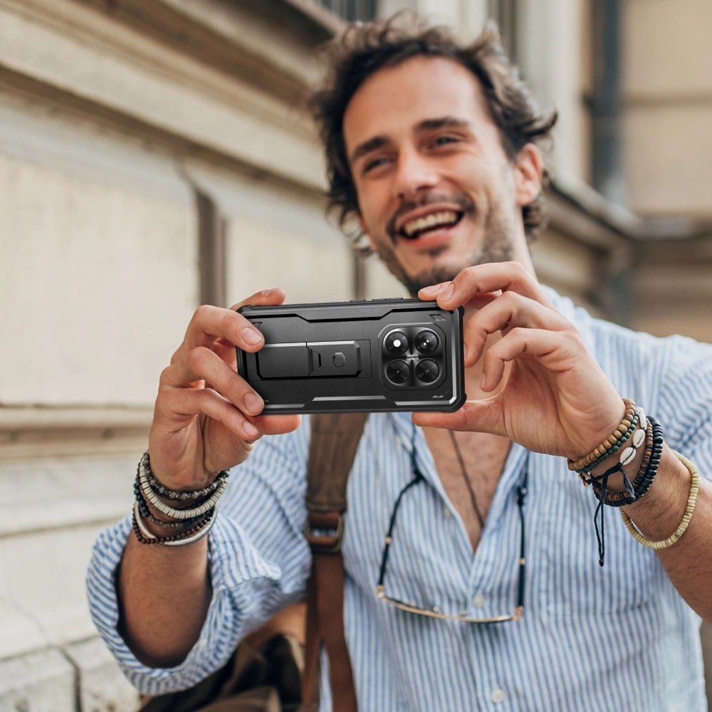 Tech - Protect Xiaomi Redmi Note 14 Pro 5G / Poco X7 Kevlar Pro Θήκη 360 Full Body με Προστασία Οθόνης και Stand - Black