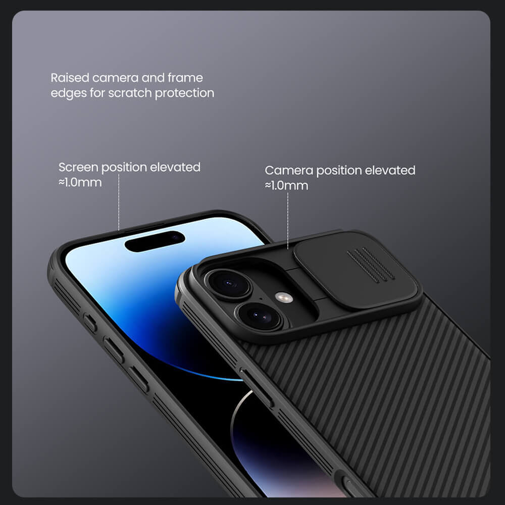 Nillkin iPhone 16 CamShield Pro Magnetic Σκληρή Θήκη με Κάλυμμα για την Κάμερα και MagSafe - Black