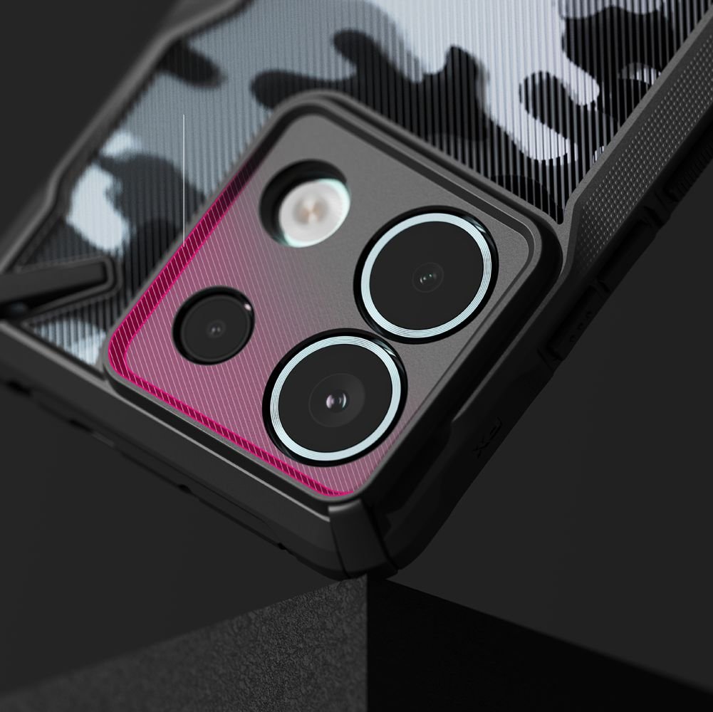 Ringke Xiaomi Redmi Note 13 Pro 5G / Poco X6 5G Fusion X Σκληρή Θήκη με Πλαίσιο Σιλικόνης - Camo Black