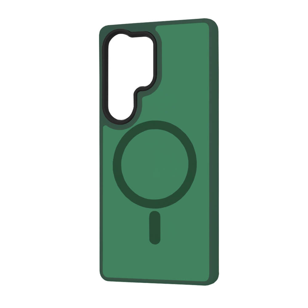 Techsuit Samsung Galaxy S25 Ultra - HaloFrost MagSafe Series - Σκληρή Θήκη με Πλαίσιο Σιλικόνης - Midnight Green