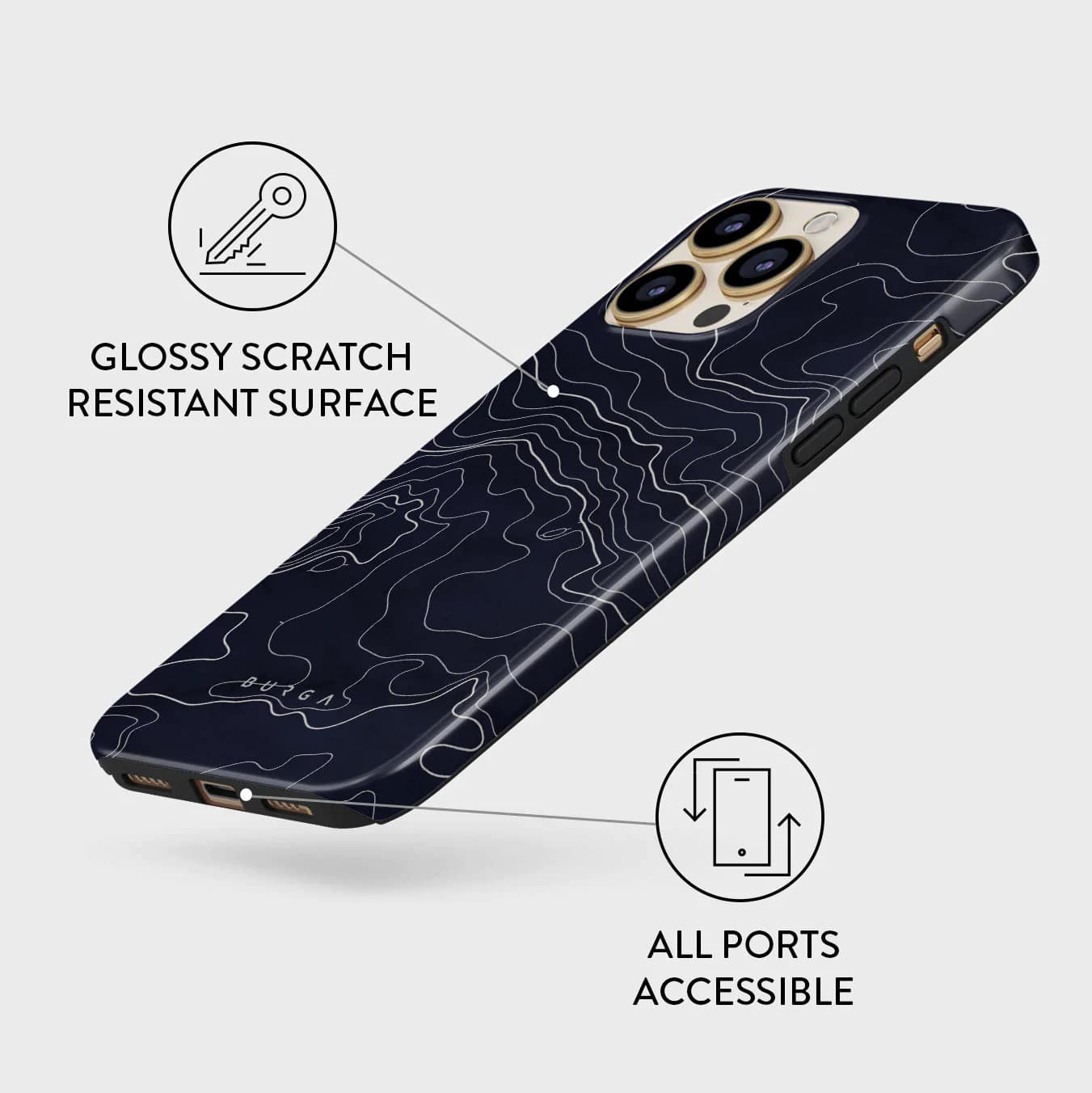Burga iPhone 14 Pro Fashion Tough Σκληρή Θήκη - Drifting Shores