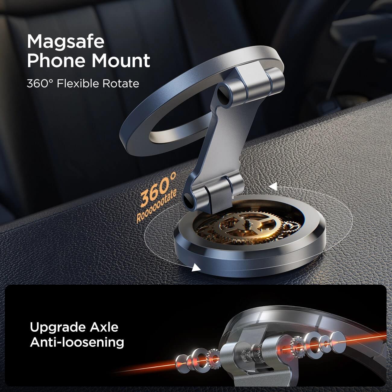 Joyroom Universal MagSafe Μαγνητική Βάση για το Ταμπλό του Αυτοκινήτου - Dark Grey - JR - ZS403