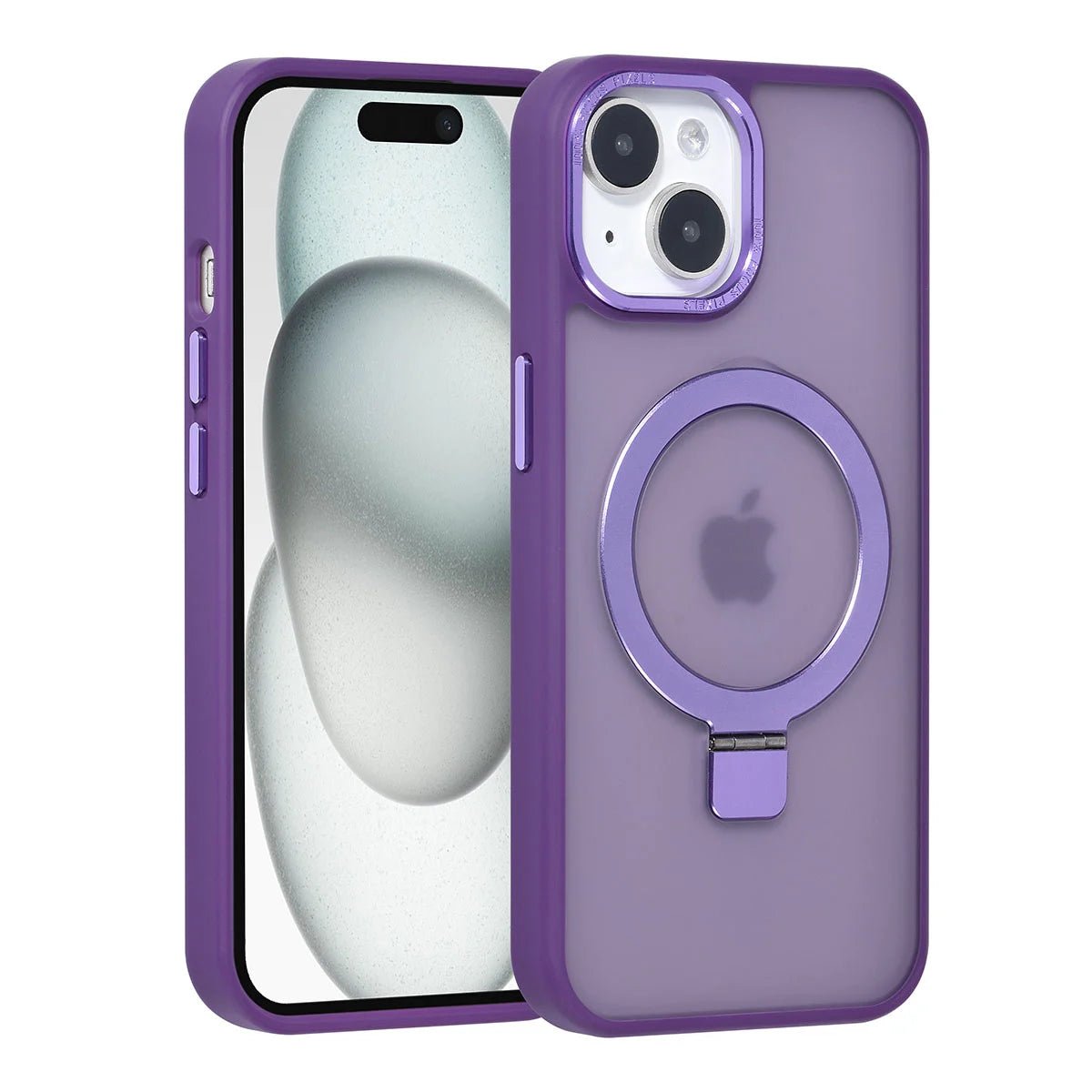 Tuniq iPhone 15 - MagSafe Σκληρή Θήκη με Δαχτυλίδι Συγκράτησης - Purple