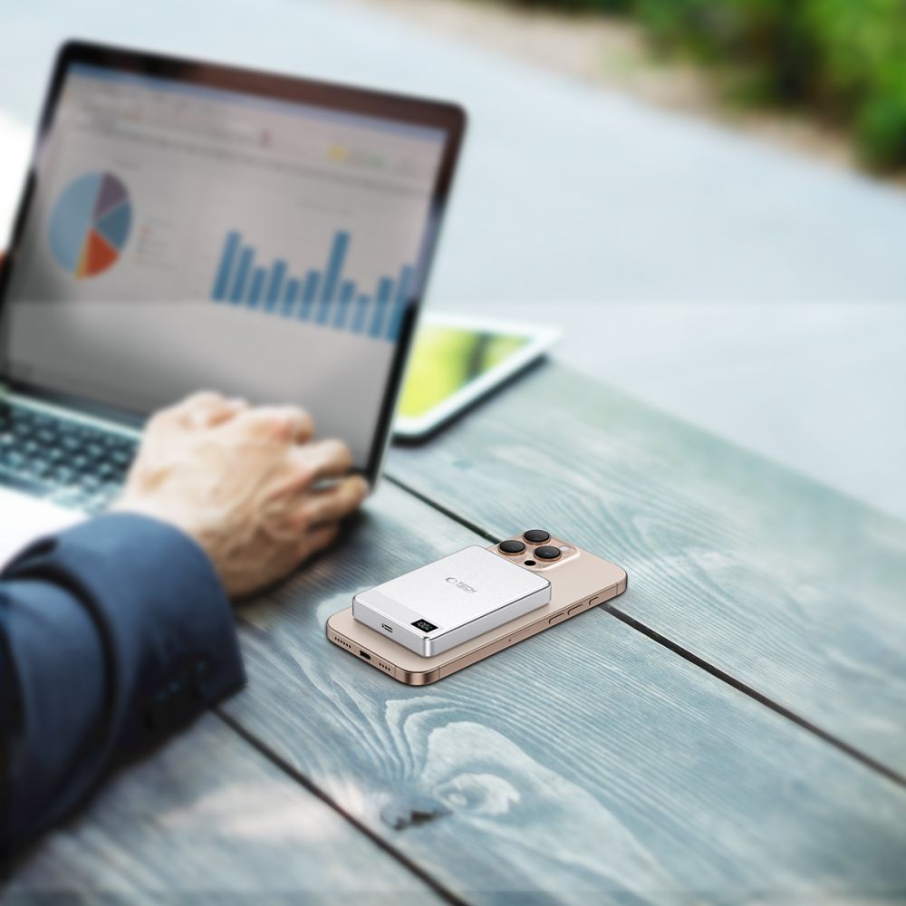 Tech - Protect PB33 Lifemag MagSafe PowerBank Μαγνητικό PowerBank Κινητού 5000 mAh - Silver