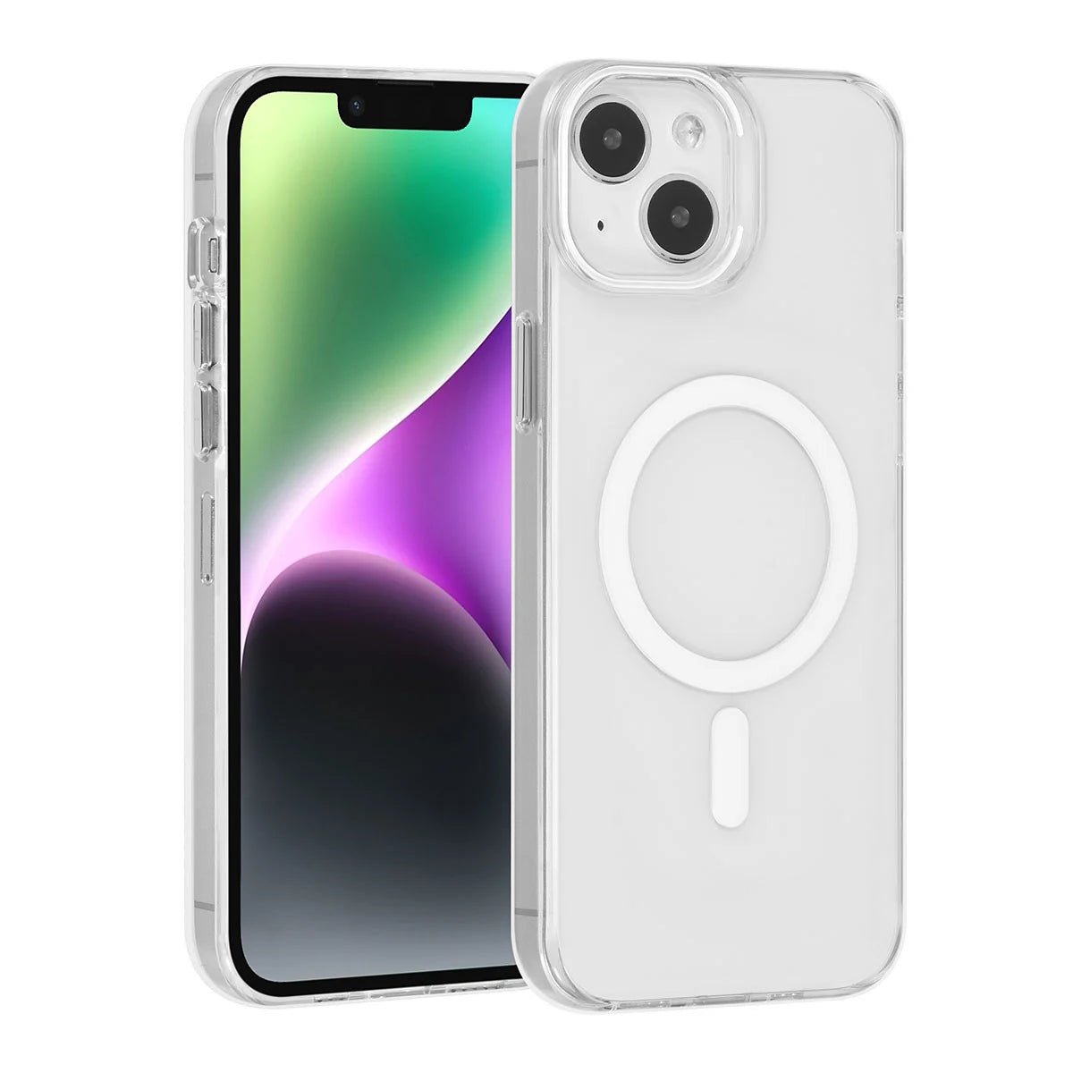 Tuniq iPhone 15 Plus / 14 Plus - MagSafe Σκληρή Θήκη με Πλαίσιο Σιλικόνης - Διάφανη / Λευκή