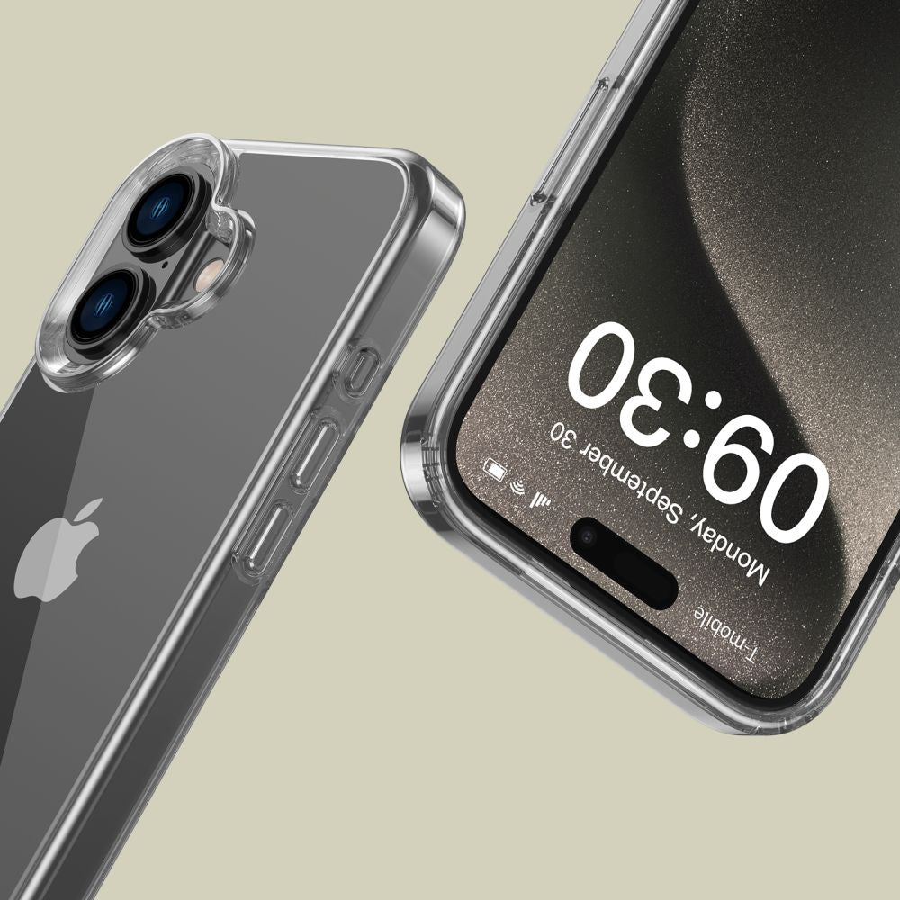 Tech - Protect iPhone 16 Flexair Hybrid Σκληρή Θήκη με Πλαίσιο Σιλικόνης - Διάφανη