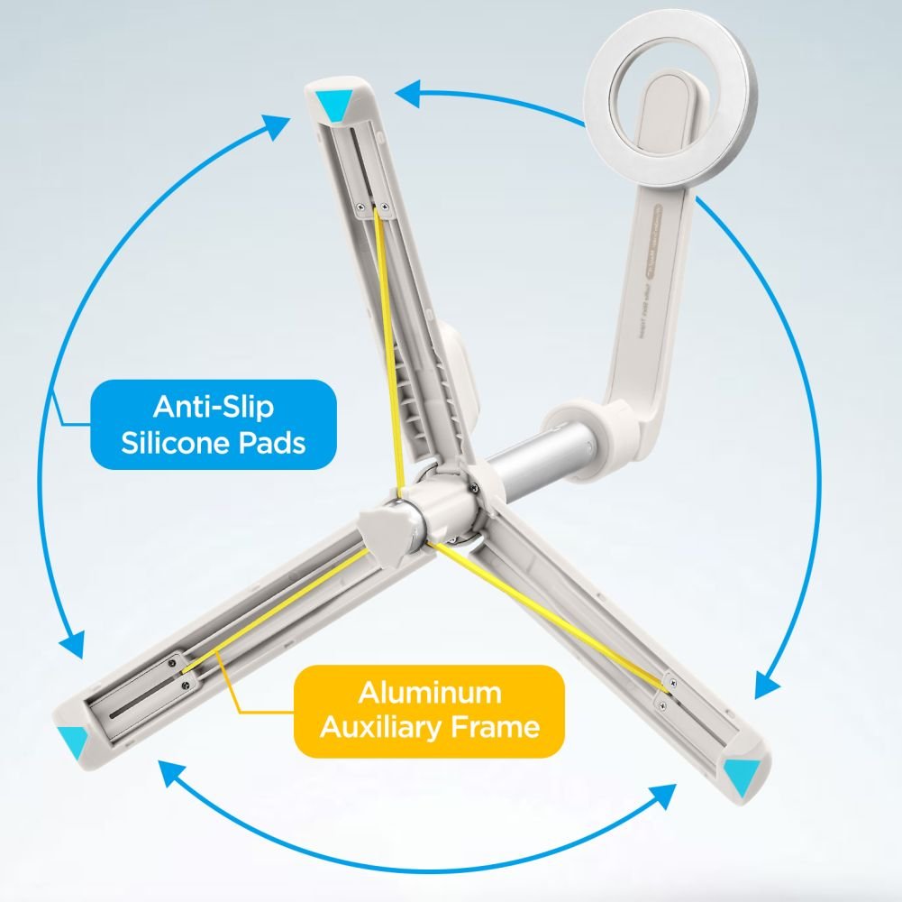 Spigen S571W Ασύρματο MagSafe Selfie Stick με Τρίποδο και Bluetooth Τηλεχειριστήριο - Dune Beige