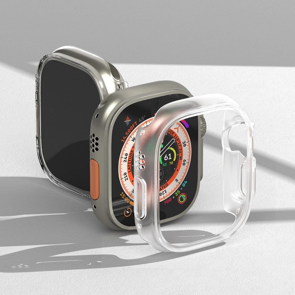 Ringke Θήκη Apple Watch Ultra (1/2/3) - 49mm Slim - 2 Τεμάχια - Διάφανη - Alpine Ημιδιάφανη