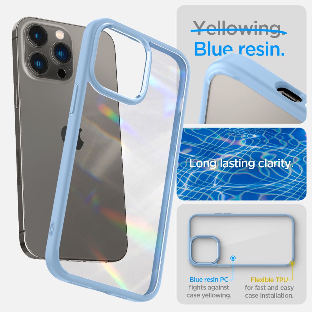 Spigen iPhone 14 Pro Max Ultra Hybrid Σκληρή Θήκη με Πλαίσιο Σιλικόνης - Sierra Blue