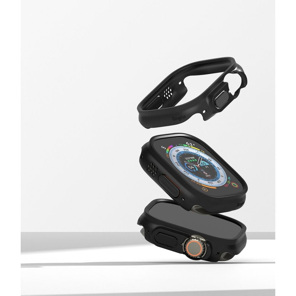 Ringke Θήκη Apple Watch Ultra (1/2/3) - 49mm Slim - 2 Τεμάχια - Διάφανο - Matte Black