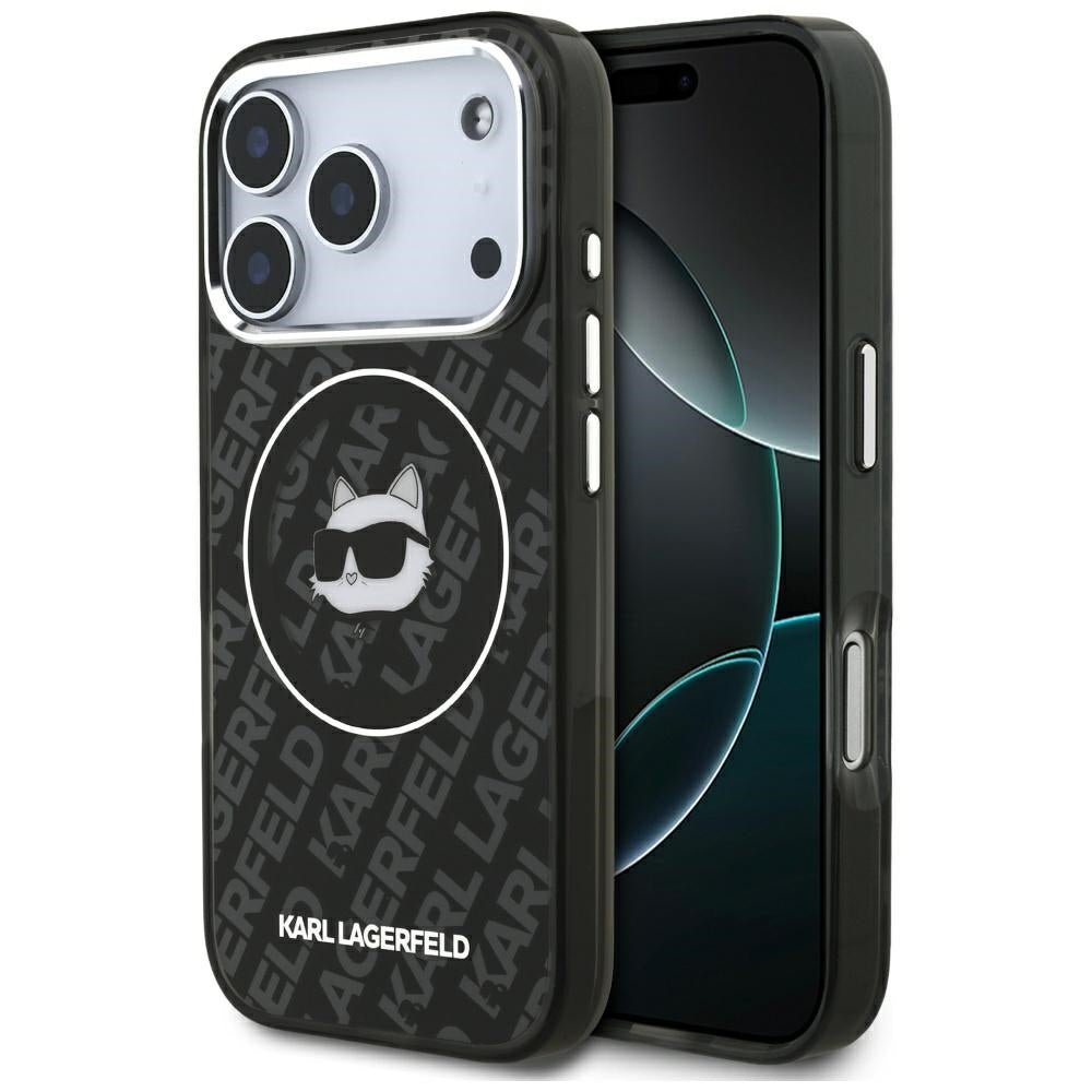 Karl Lagerfeld iPhone 17 Pro - IML Choupette Head Logo MagSafe - Σκληρή Θήκη με Πλαίσιο Σιλικόνης - Black - KLHMP17LHMKBCHOK