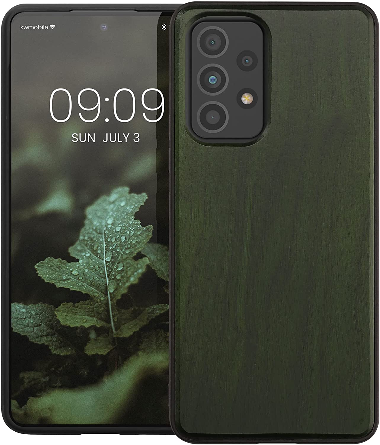 KW Samsung Galaxy A53 5G Θήκη από Φυσικό Ξύλο - Dark Green - 57997.80