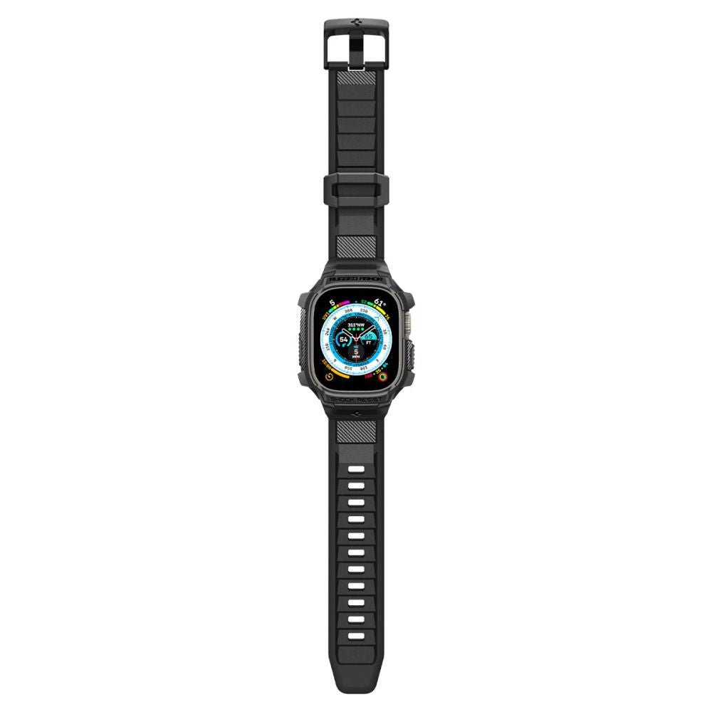 Spigen Λουράκι Apple Watch Ultra (1/2/3) - 49mm Rugged Armor Pro - Black