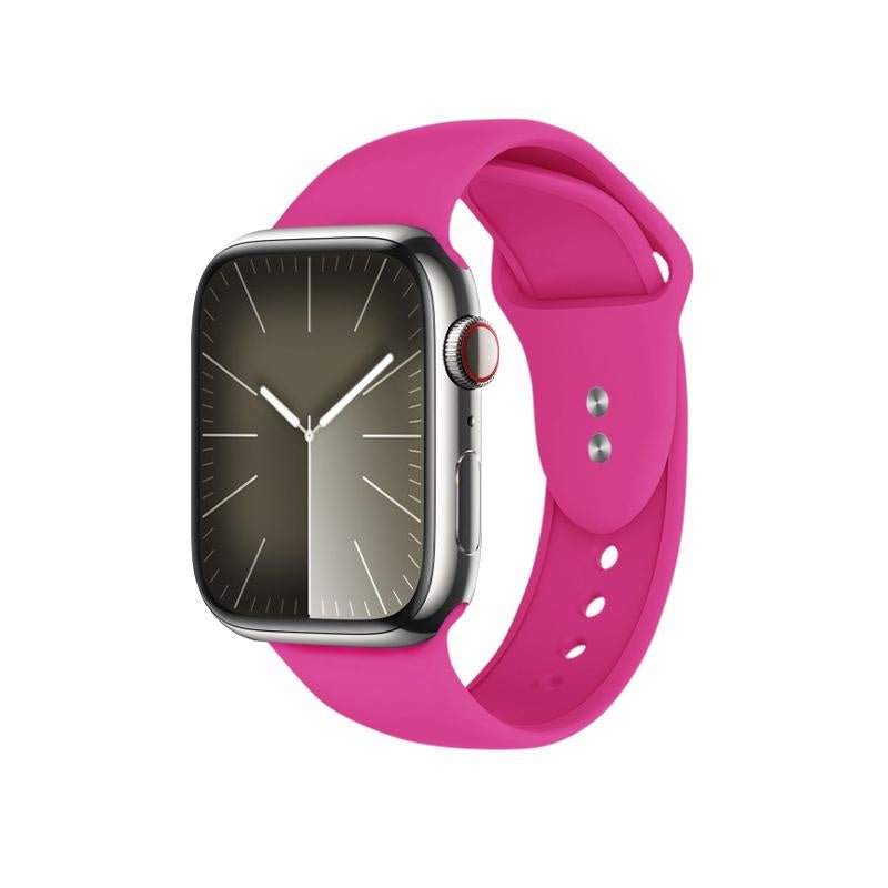 Crong Λουράκι Apple Watch 2/3/4/5/6/7/8/9/10/11 - SE (1/2/3) - 38/40/41/42mm Σιλικόνης - Liquid Strap - Pink