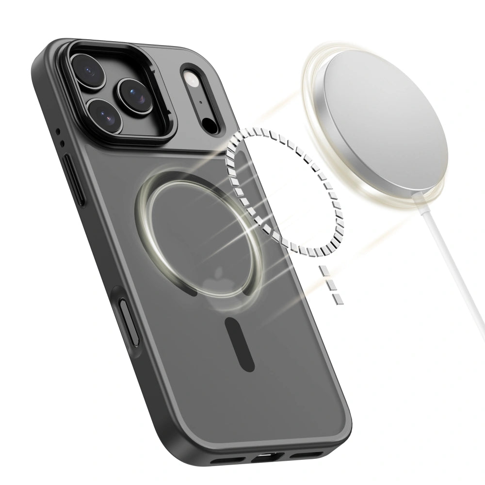 Tech - Protect iPhone 17 Pro - Magstand MagSafe - Σκληρή Θήκη με Πλαίσιο Σιλικόνης και Stand - Matte Black / Ημιδιάφανη