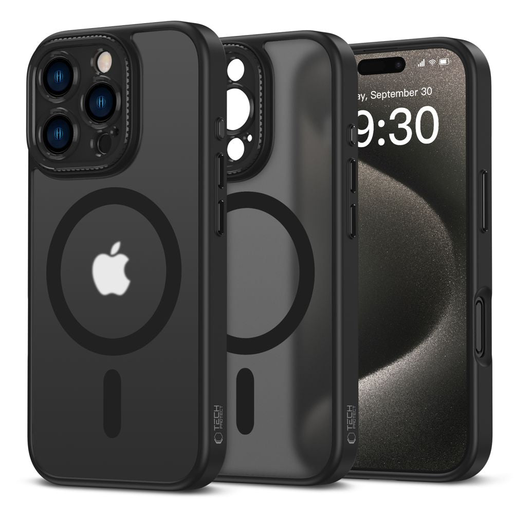 Tech - Protect iPhone 16 Pro MagCam - MagSafe Σκληρή Θήκη με Πλαίσιο Σιλικόνης και Προστασία Κάμερας - Matte Black
