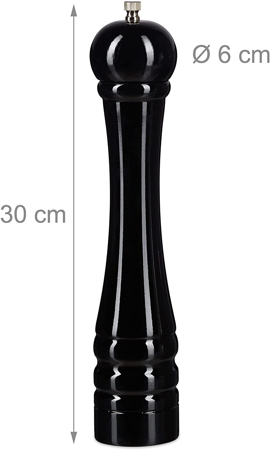 Relaxdays Σετ 2 Ξύλινοι Μύλοι Πιπεριού - Black / White - 4052025233020