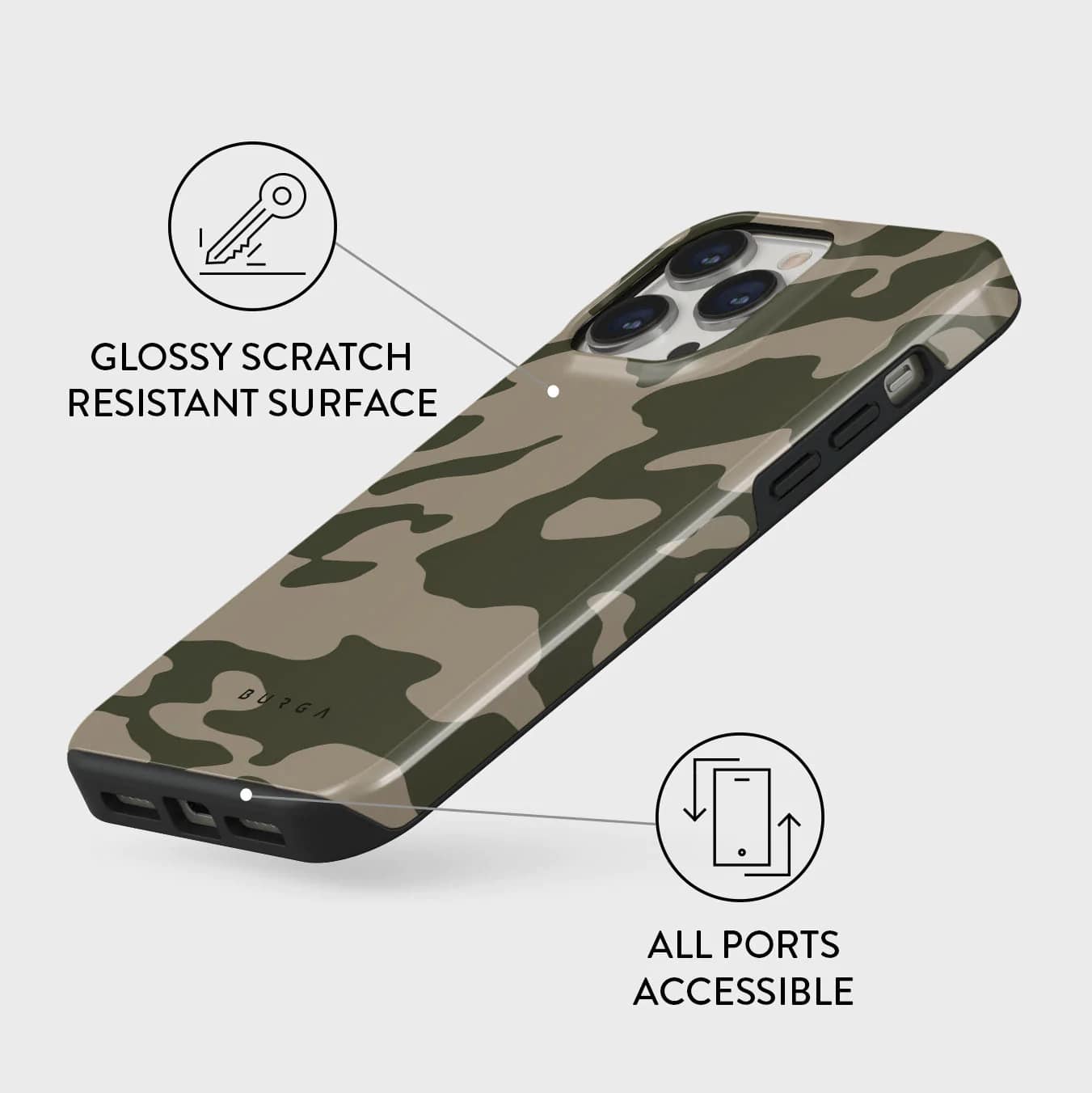 Burga iPhone 14 Pro Max Fashion Tough Σκληρή Θήκη - No Trace