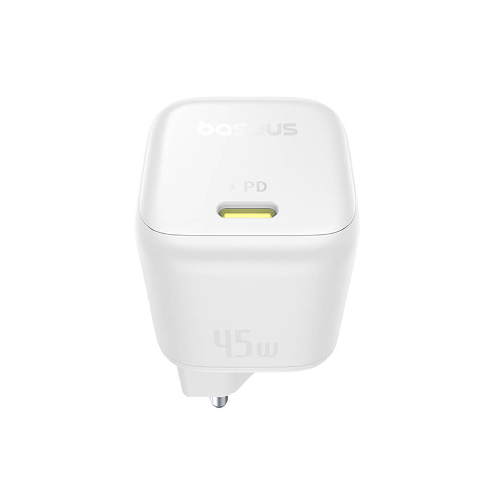 Baseus PicoGo Οικιακός Φορτιστής Γρήγορης Φόρτισης 45W με Θύρα Type - C - Moon White