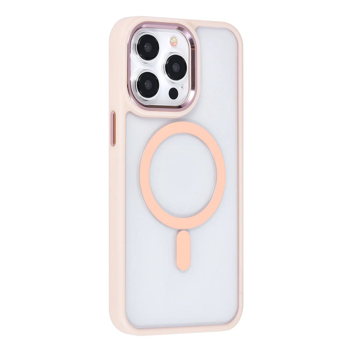 Tuniq iPhone 15 Pro Max - MagSafe - Σκληρή Θήκη με Πλαίσιο Σιλικόνης - Ροζ / Διάφανη