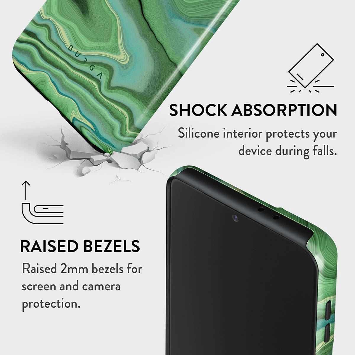 Burga Samsung Galaxy S22 Plus Fashion Tough Σκληρή Θήκη - Rock On