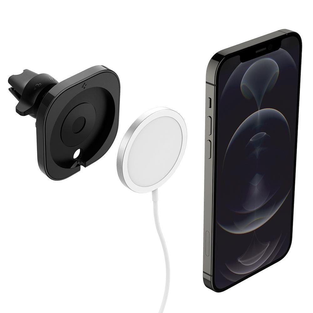 Spigen MagFit Βάση Στήριξης Αυτοκινήτου Αεραγωγού για Φορτιστή MagSafe - Black