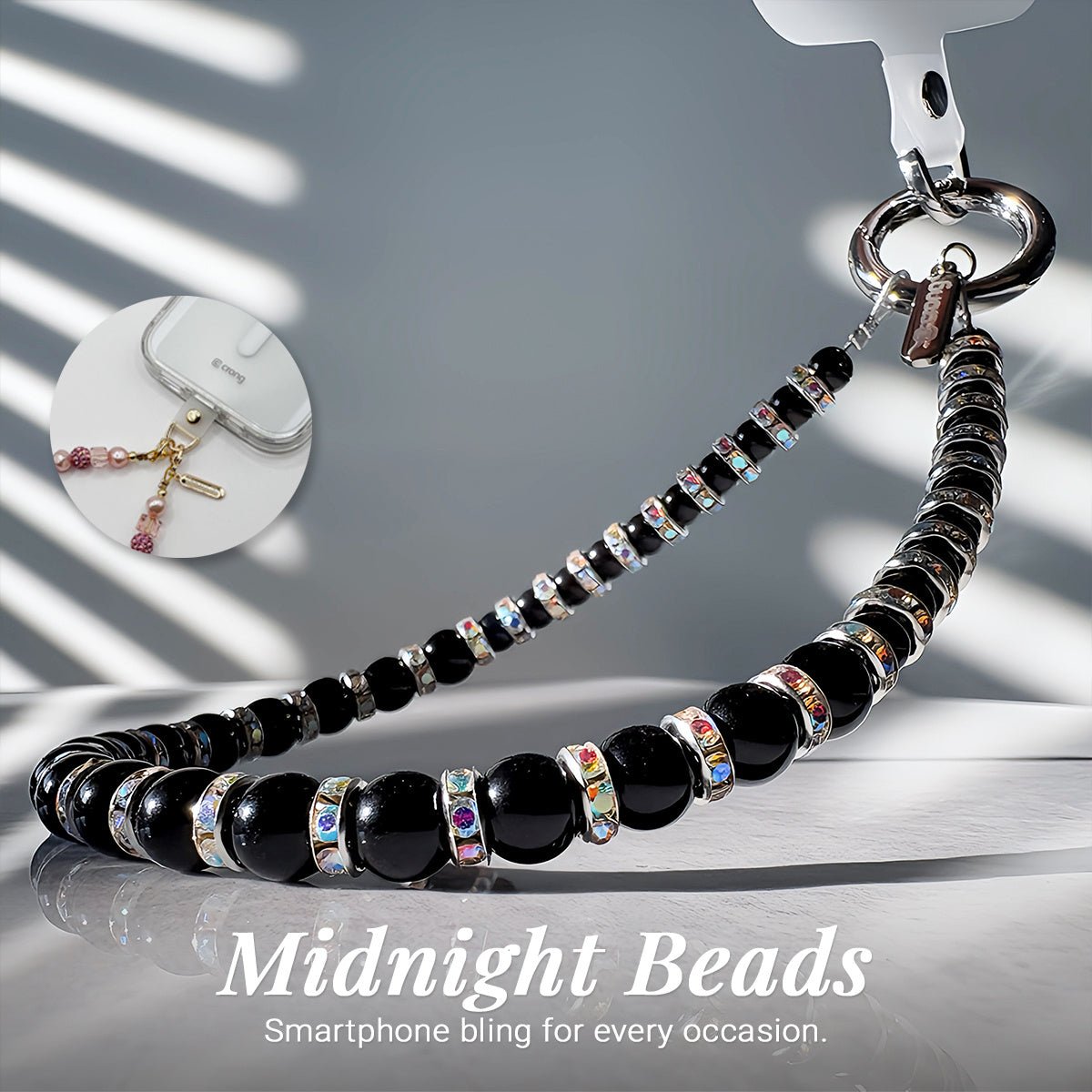 Crong Phone Charm - Λουράκι Κινητού για τον Καρπό - Midnight Beads