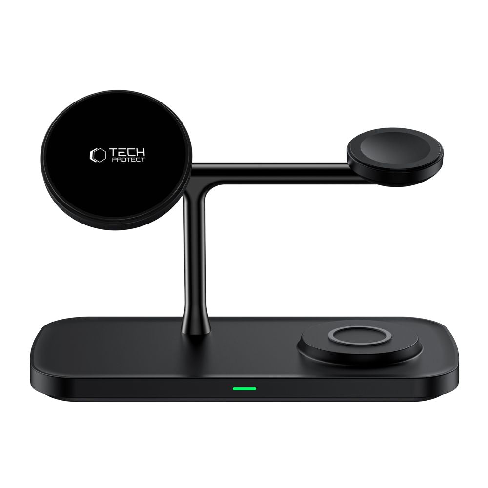 Tech - Protect QI15W - A45 3in1 Ασύρματος Μαγνητικός Φορτιστής MagSafe - Black