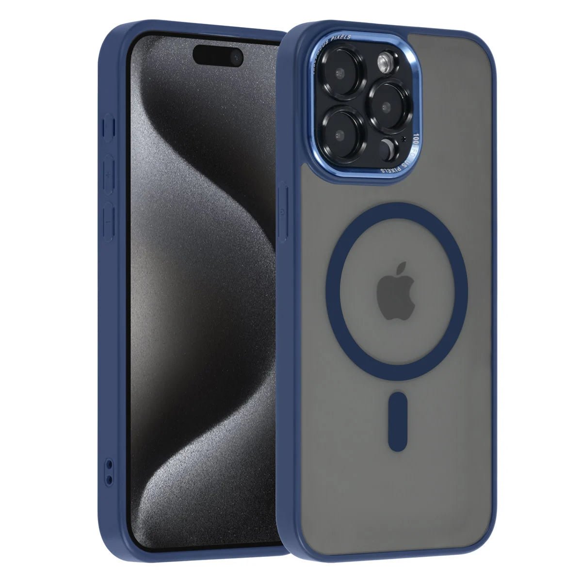 Tuniq iPhone 15 Pro Max - MagSafe Σκληρή Θήκη με Πλαίσιο Σιλικόνης - Μπλε Ματ