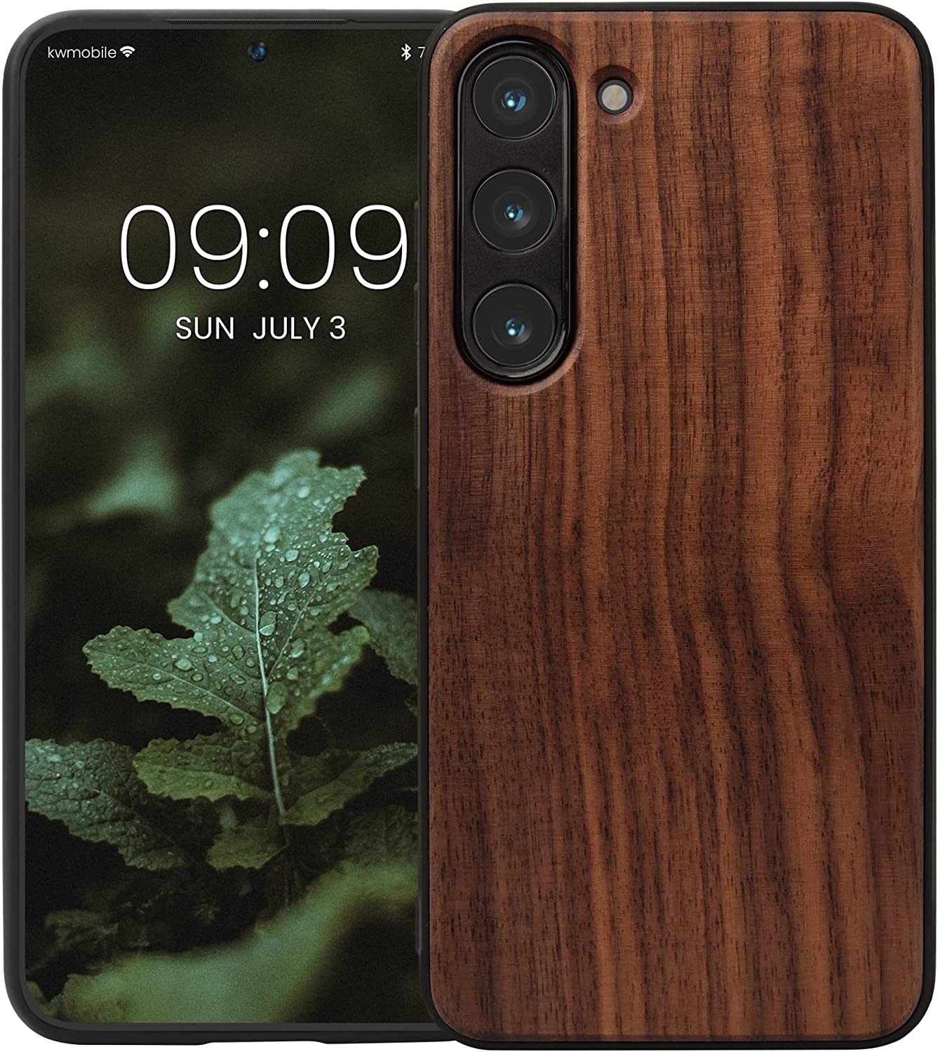 KW Samsung Galaxy S23 Θήκη από Φυσικό Ξύλο - Dark Brown - 60294.18