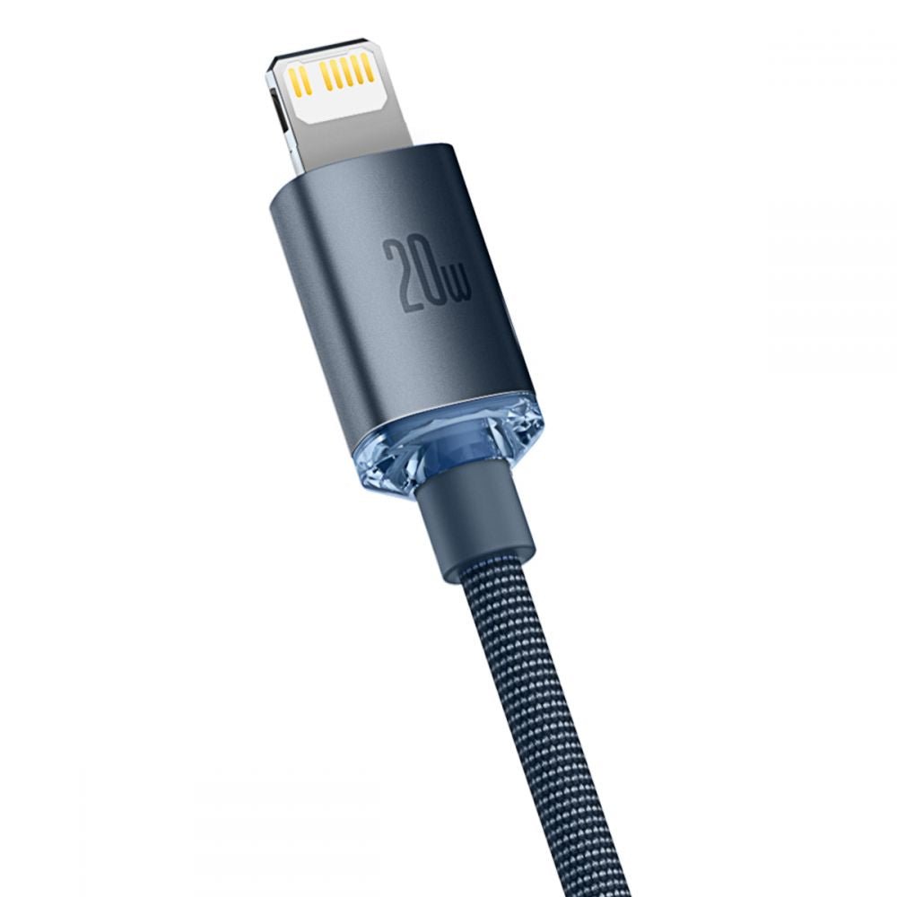Baseus Crystal Shine Cable Type - C to Lightning PD 20W - Καλώδιο Δεδομένων και Γρήγορης Φόρτισης Type - C to Lightning 1.2M - Black - CAJY000201