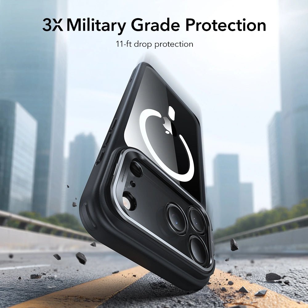 ESR iPhone 17 Pro Max - Classic Hybrid Kickstand MagSafe - Σκληρή Θήκη με Πλαίσιο Σιλικόνης και MagSafe - Διάφανη / Black