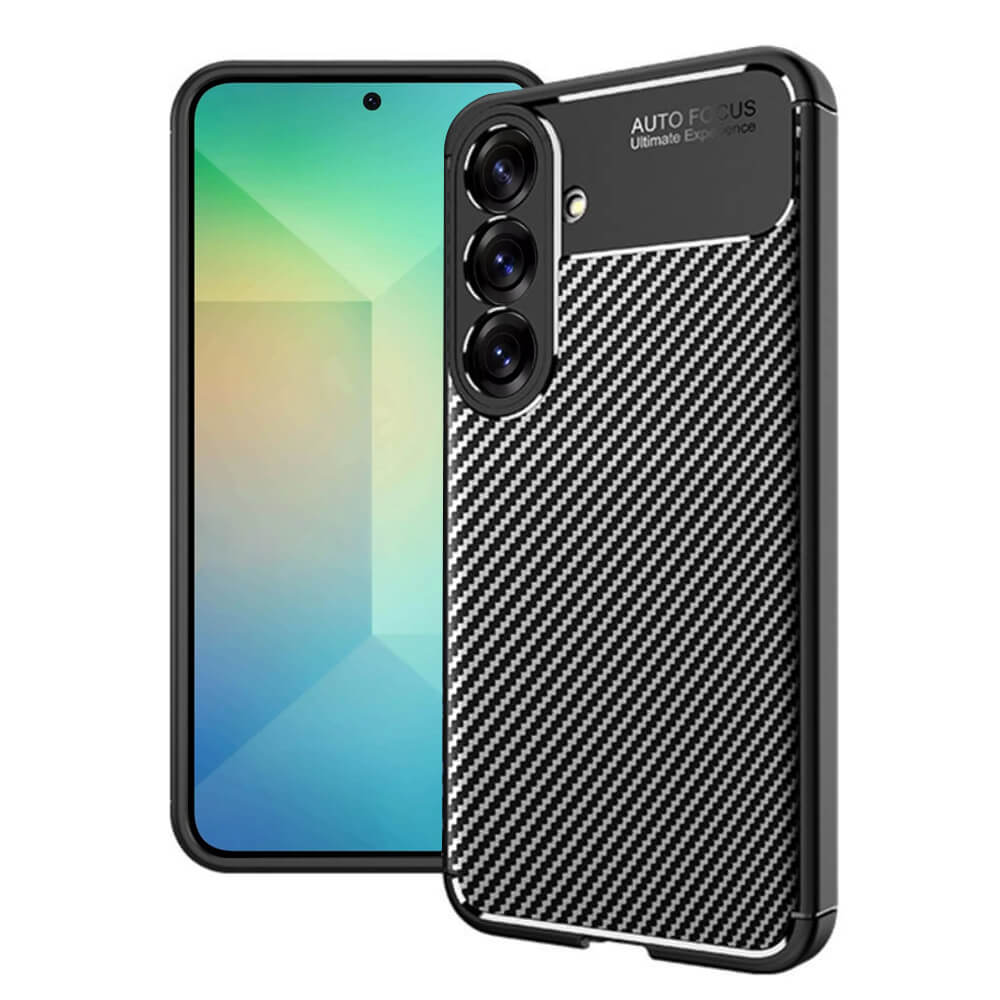 Techsuit Samsung Galaxy S25 Plus - CarbonFiber - Θήκη Σιλικόνης - Black
