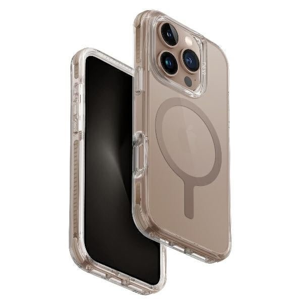 Uniq iPhone 16 Pro Max Combat Magclick Σκληρή Θήκη με Πλαίσιο Σιλικόνης και MagSafe - Taupe Gold
