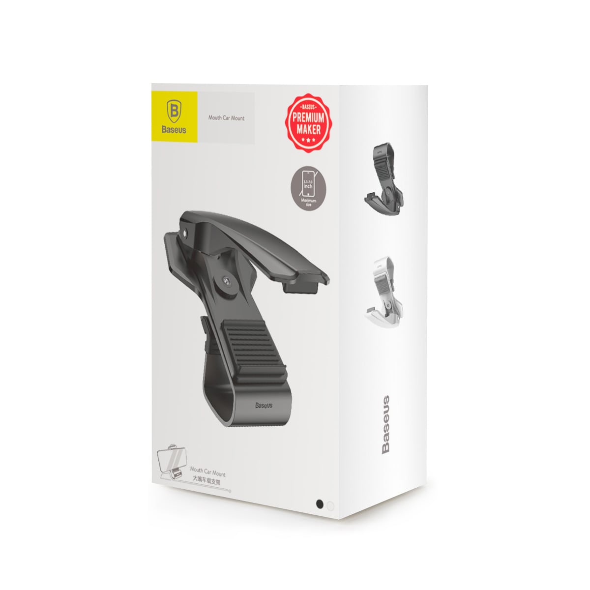 Baseus Mouth Car Mobile Holder - Universal Βάση Αυτοκινήτου - Black - SUDZ - 01