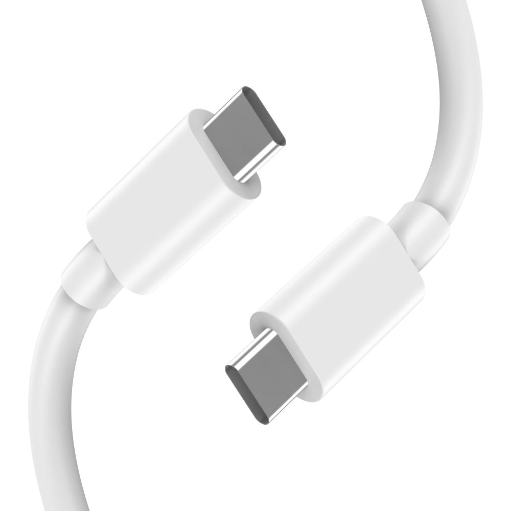 Tech - Protect NC45W Οικιακός Φορτιστής Γρήγορης Φόρτισης με 2 Θύρες Type - C και Καλώδιο USB - C σε USB - C - White