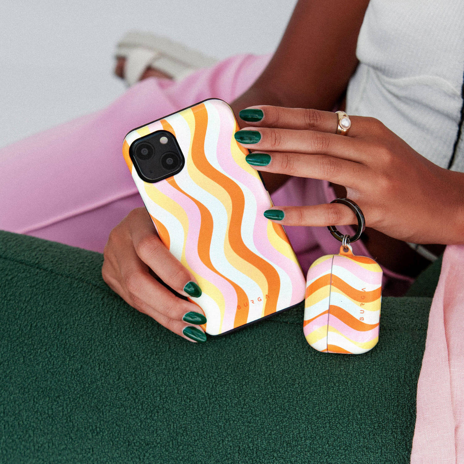 Burga iPhone 13 Pro Max Fashion Tough Σκληρή Θήκη - Flower Power