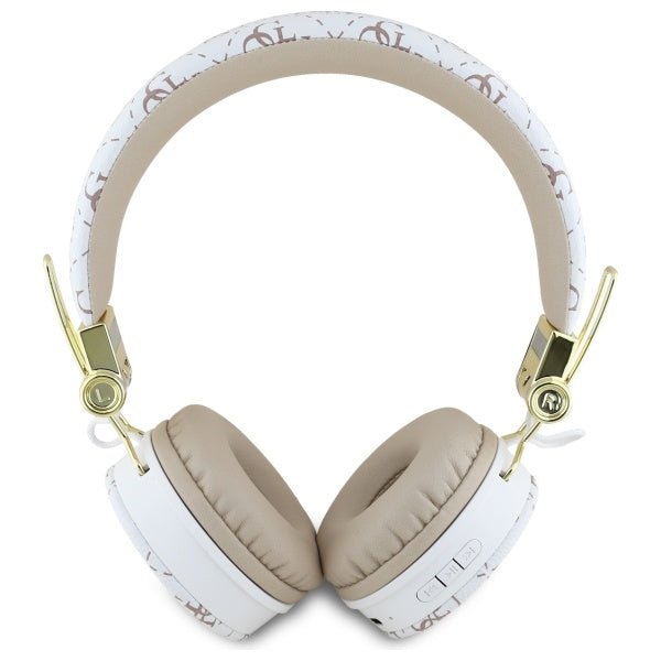 Guess Over - Ear 4G Triangle Round Shape - Ασύρματα Bluetooth Ακουστικά - White