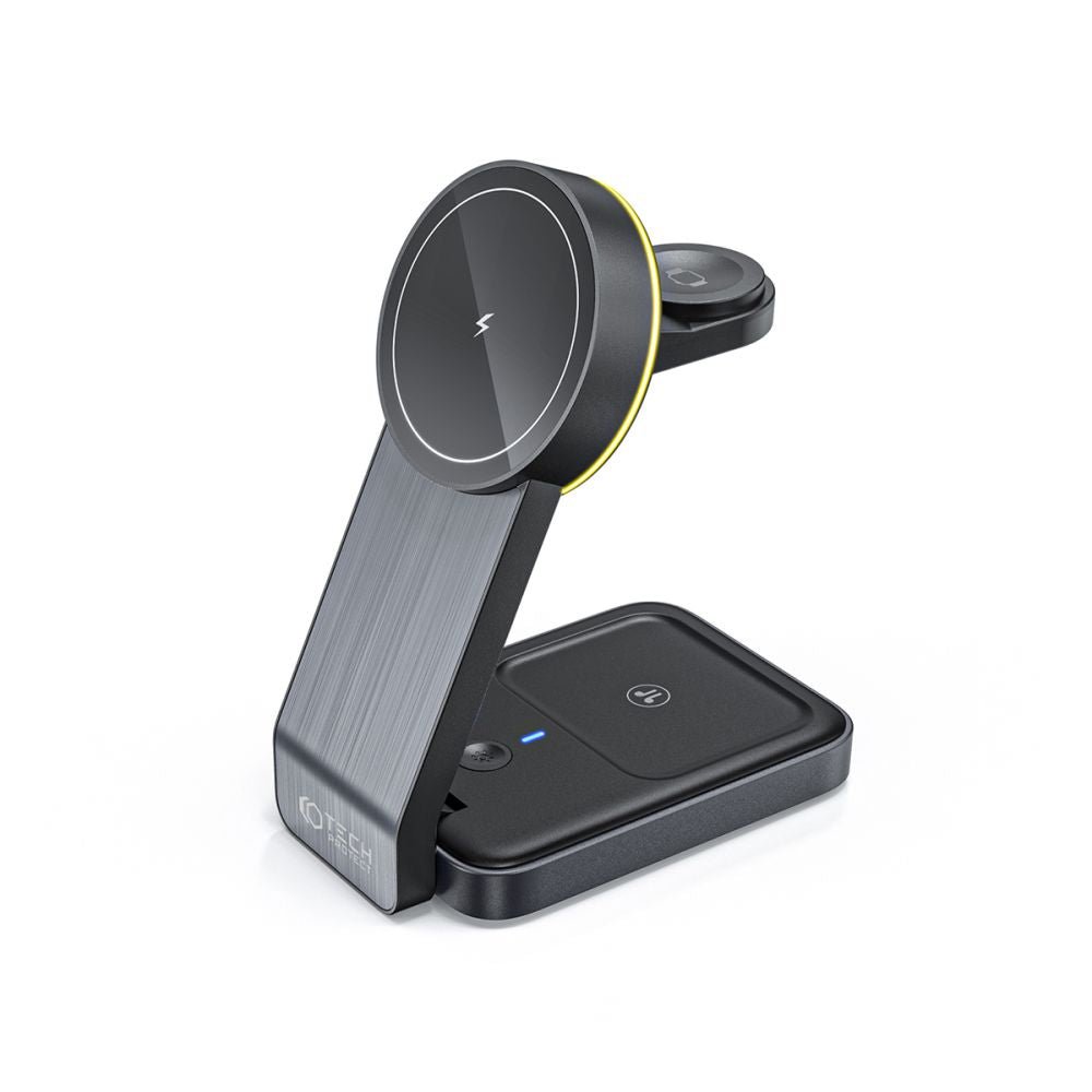 Tech - Protect QI15W - A28 3in1 Ασύρματος Μαγνητικός Φορτιστής MagSafe - Black