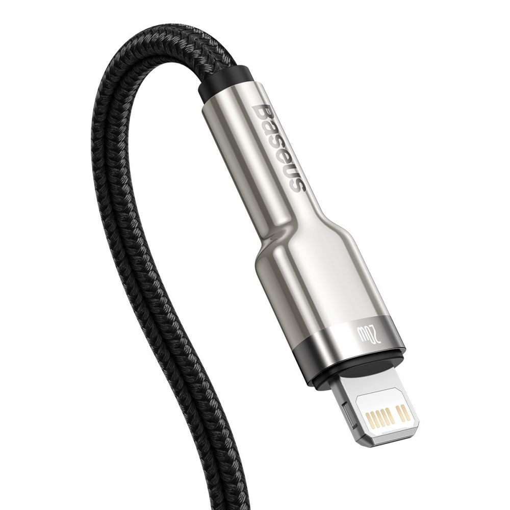 Baseus Cafule Series Metal Data PD 20W - Καλώδιο Δεδομένων και Φόρτισης Type - C to Lightning 0.25m - Black - CATLJK - 01