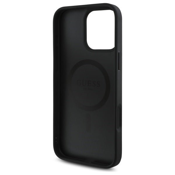 Guess iPhone 16 Pro - 4G Small Classic - MagSafe Θήκη με Επένδυση Συνθετικού Δέρματος - Black - GUHMP16LP4SM4MK