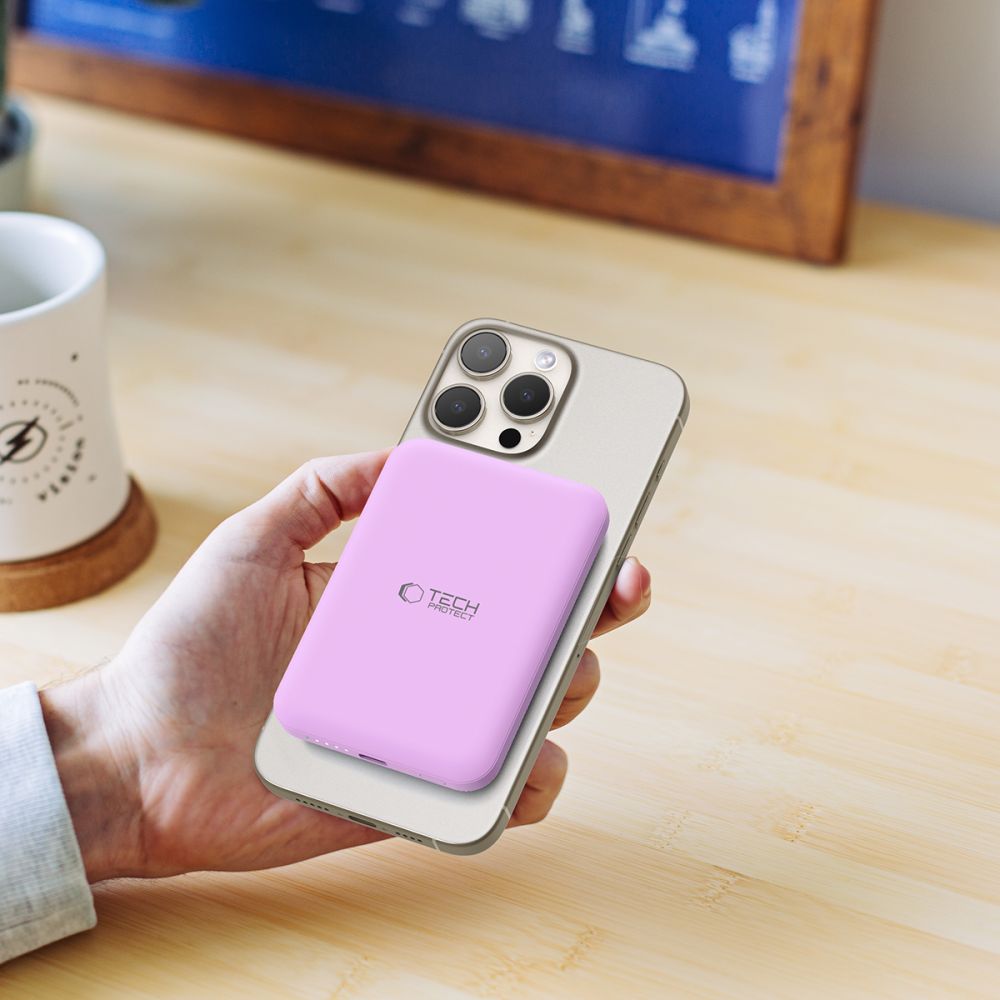 Tech - Protect PB10 Lifemag MagSafe PowerBank Μαγνητικό PowerBank Κινητού 5000 mAh - Lilac