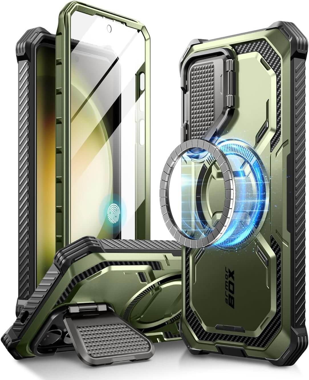 Supcase Samsung Galaxy S24 Plus - Armorbox MagSafe - Σκληρή Θήκη με Προστασία Οθόνης / Καμερών και Stand - Green