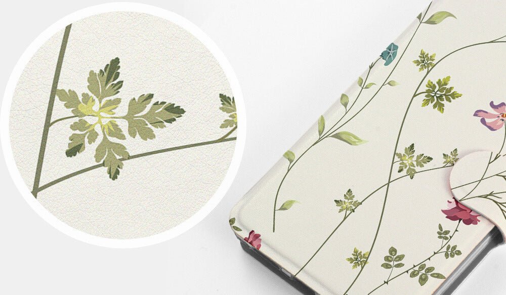 Mobiwear iPhone 13 Pro Max Θήκη Βιβλίο Slim Flip - Design Field Flowers - MD03S