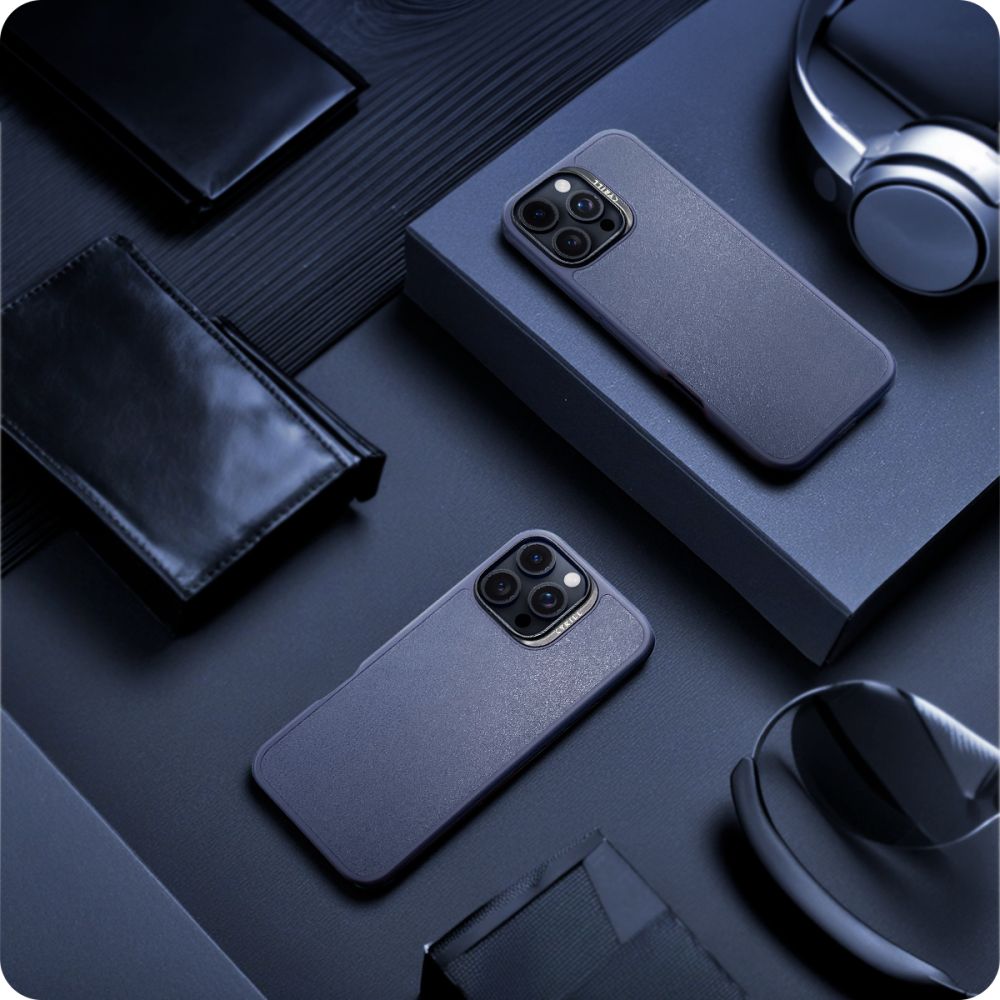 Spigen Cyrill iPhone 16 Pro Max Kajuk Mag Θήκη με Επένδυση Συνθετικού Δέρματος και MagSafe - Navy