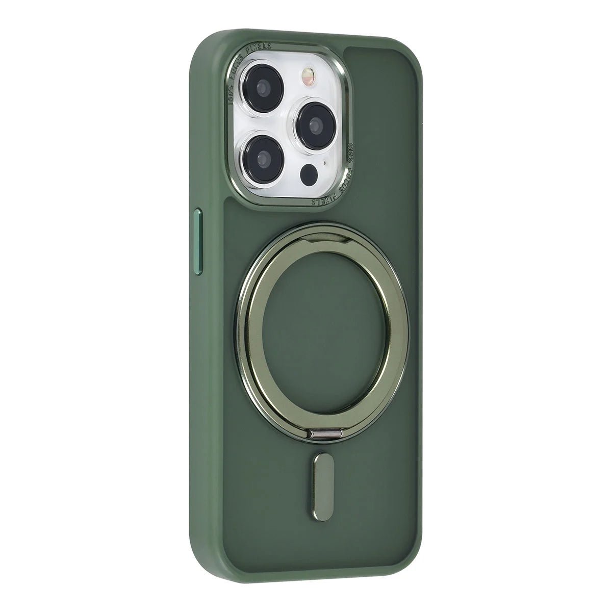 Tuniq iPhone 15 Pro - Σκληρή MagSafe Θήκη με Περιστρεφόμενο Δαχτυλίδι Συγκράτησης - Πράσινο