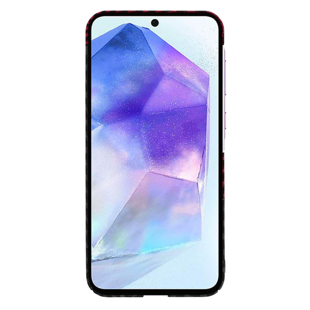 Techsuit Samsung Galaxy A55 5G Σκληρή Θήκη Carbonite FiberShell - Red Vortex