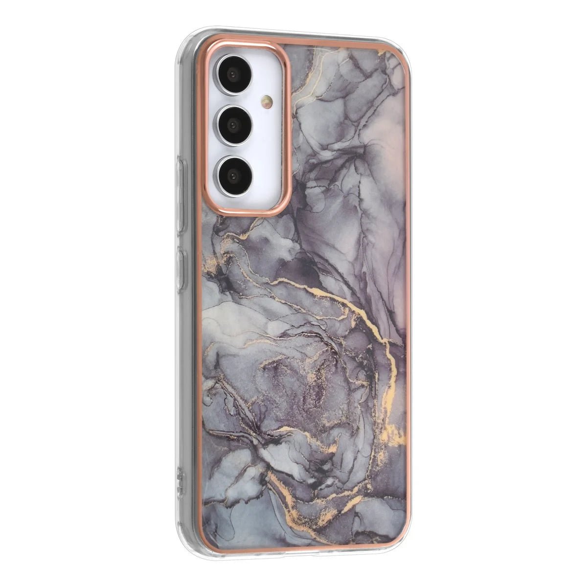 Tuniq Samsung Galaxy A54 5G - Σκληρή Θήκη με Πλαίσιο Σιλικόνης - Σχέδιο Μάρμαρο - Σκούρο Γκρί