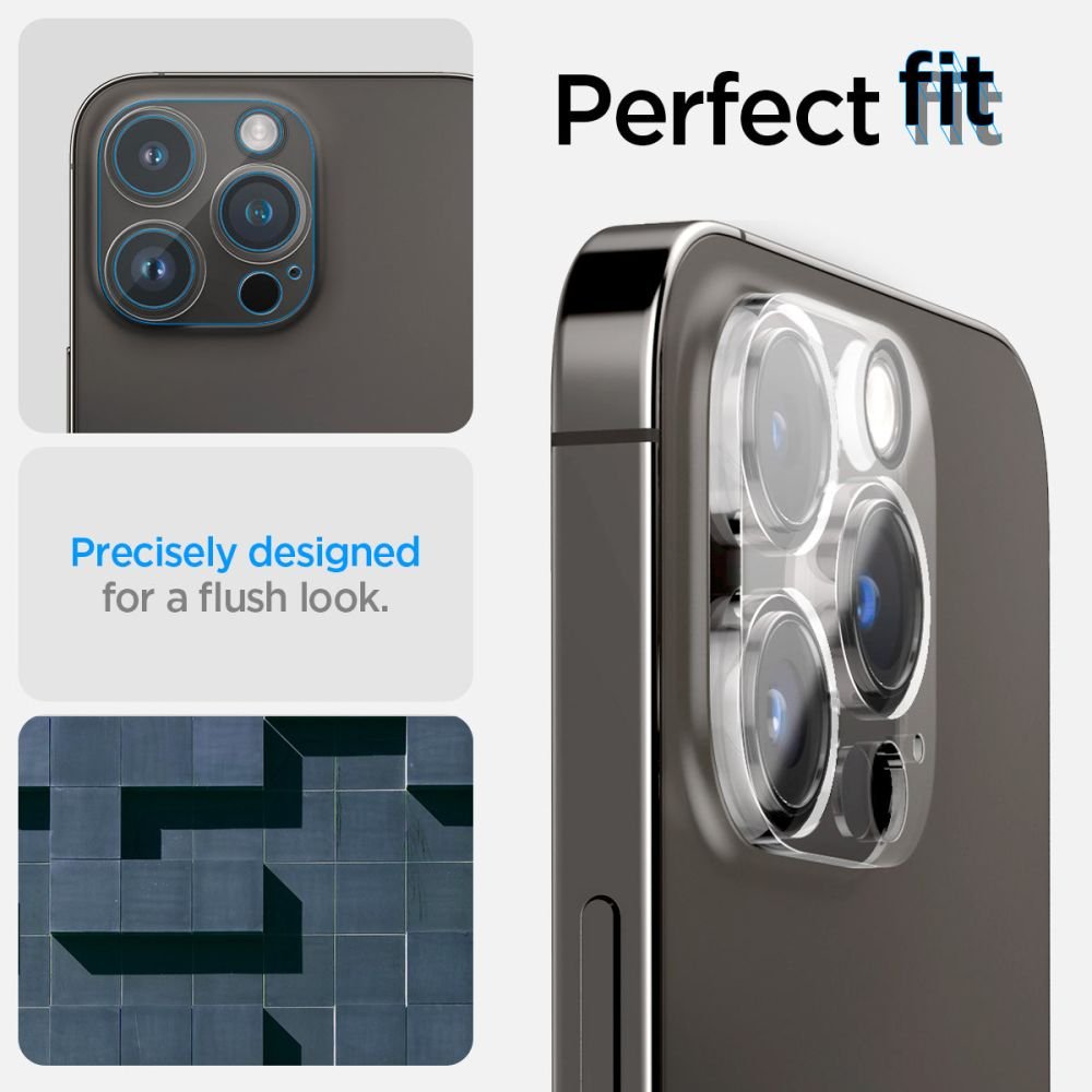 Spigen iPhone 14 Pro / 14 Pro Max Aparatu Optik.TR Αντιχαρακτικό Γυαλί για την Κάμερα - 2 Τεμάχια - Διάφανο