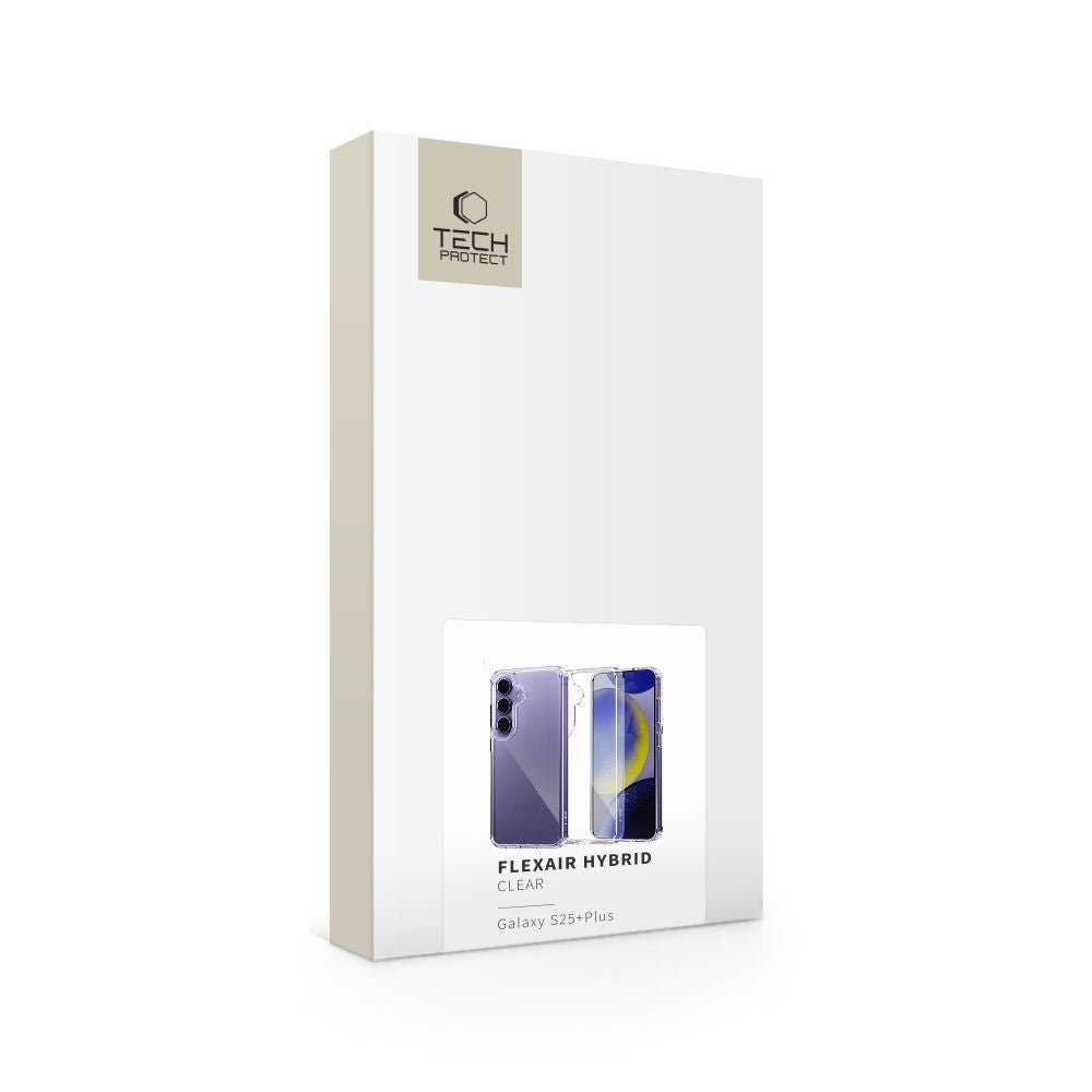 Tech - Protect Samsung Galaxy S25 Plus Flexair Hybrid Σκληρή Θήκη με Πλαίσιο Σιλικόνης - Διάφανη